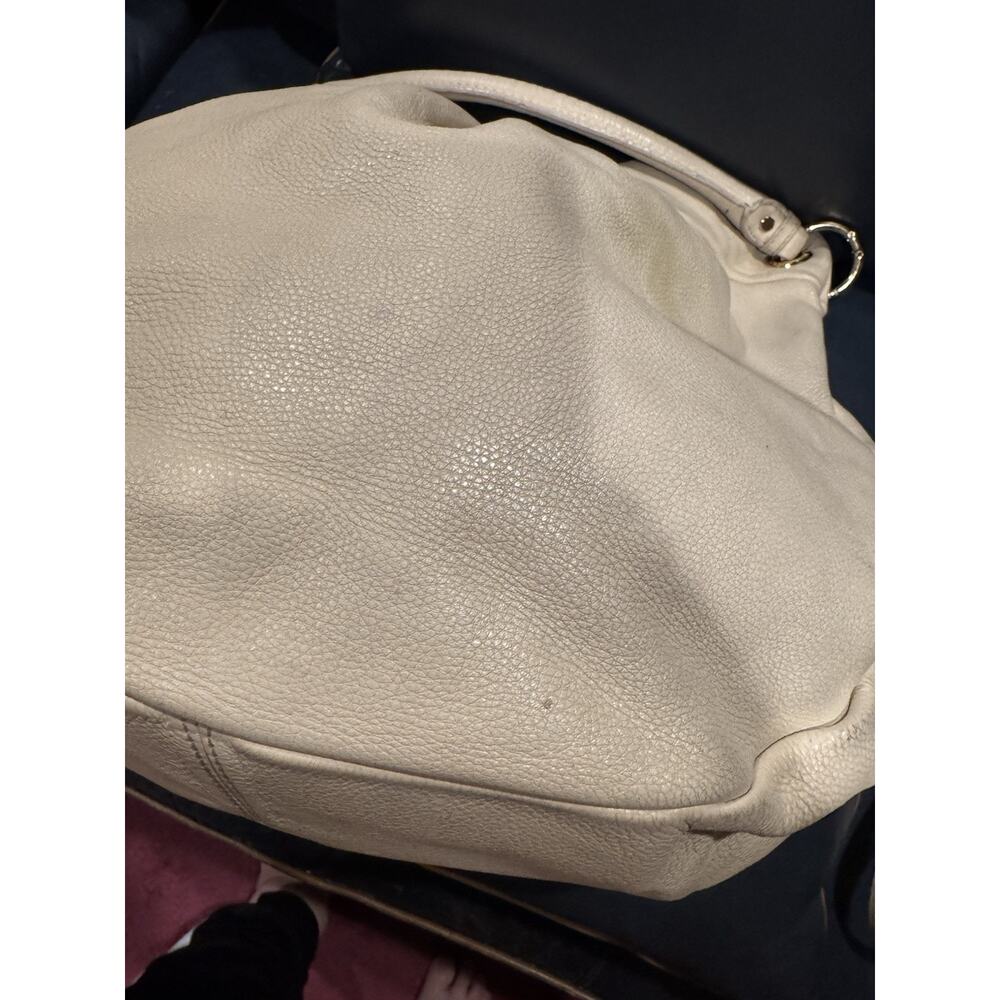 Marc by Marc Jacobs Classic Q Hillier Pebble Leather Hobo Bag White Shoulder - Picture 7 of 13